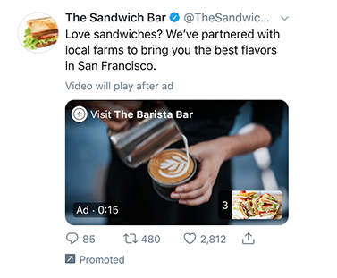Twitter ad example