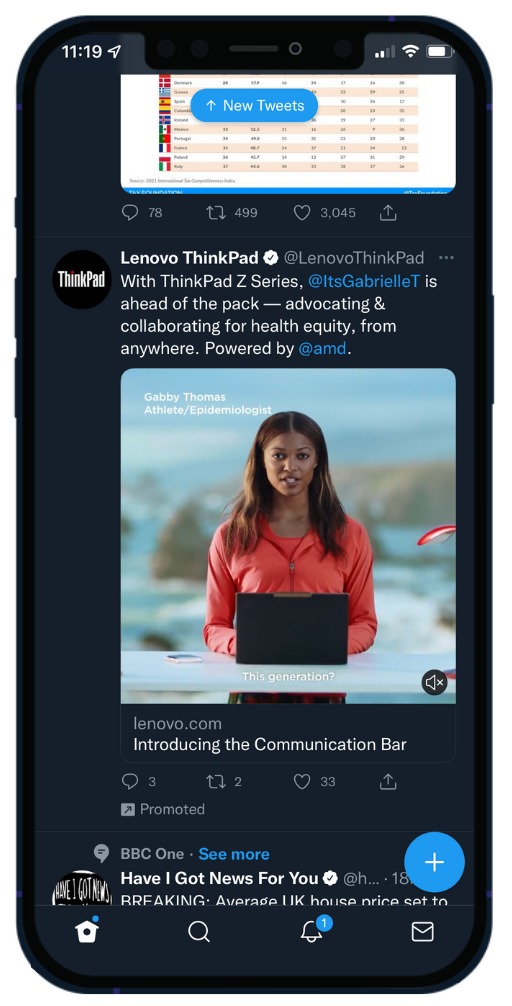 Twitter ad example