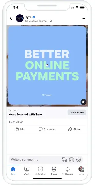 Tyro Facebook Ad